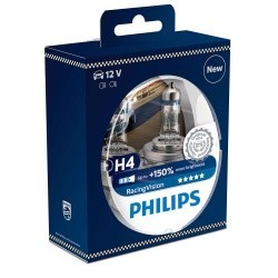 PHILIPS лампочка H4 12V 60/55W P43t +150% Racing Vision(2шт)